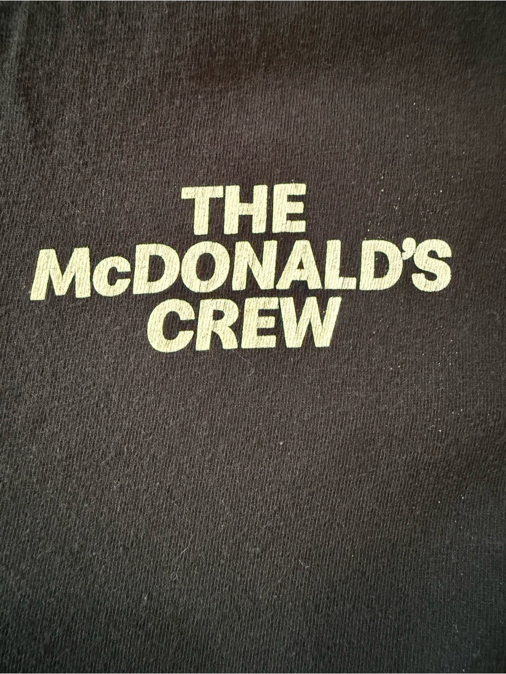 McDonald's Black Crew Graphic T-Shirt “The McDonalds Crew” Size Medium - Picture 3 of 7